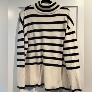 Striped Black and White Women's Sweater